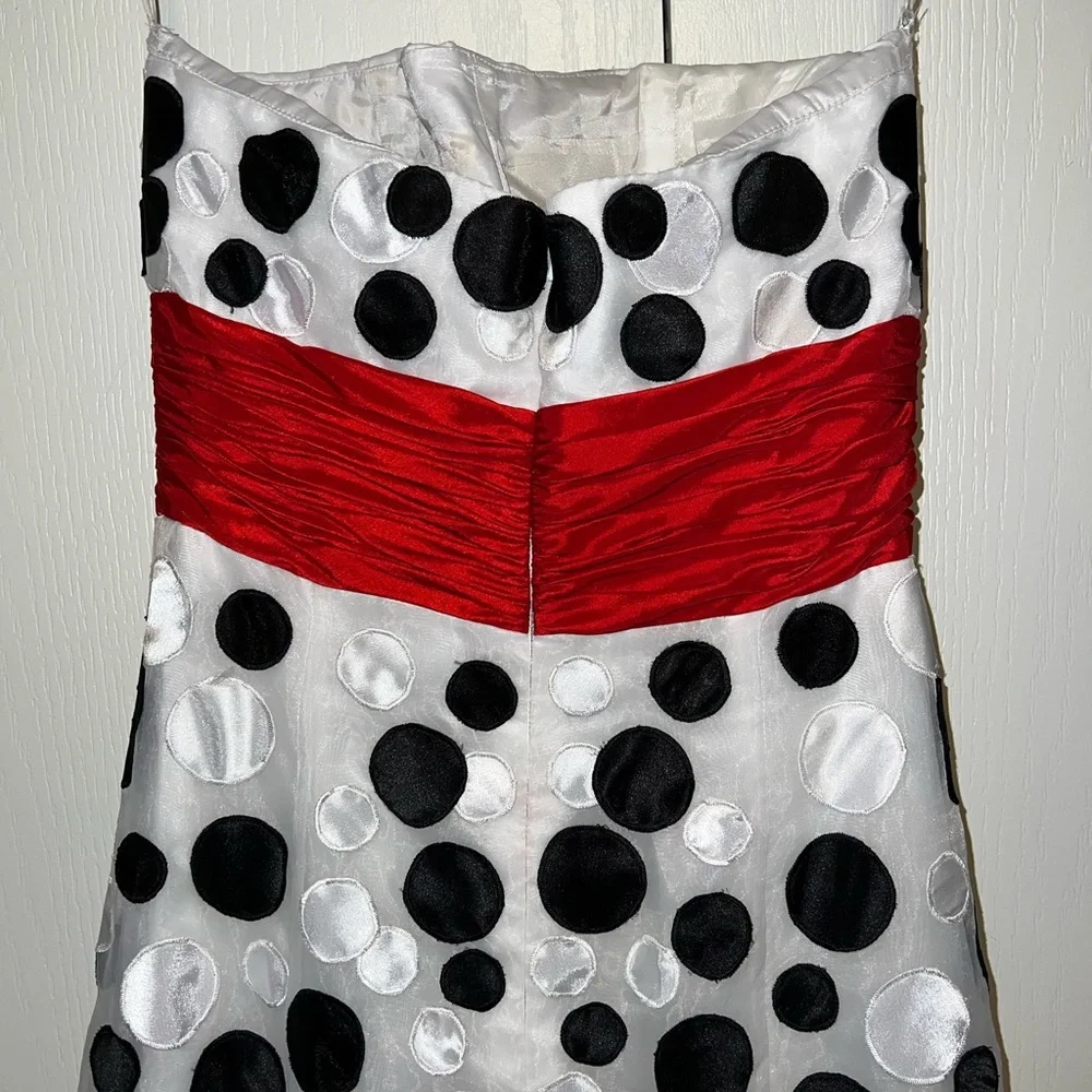 Jovani Polka Dot Strapless Mermaid Style Formal Dress - Picture 5 of 16